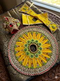 Exquisite Handcrafted Yellow Festive Poshak for Laddu Gopal (Deity Dress)